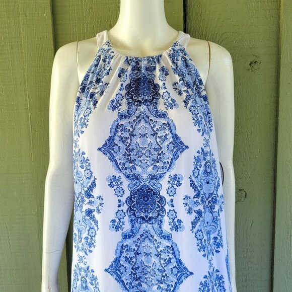 NWT SOMA Bliss Blue White Bra Dress Small S - Picture 2 of 4